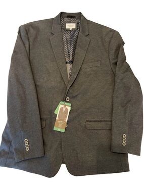 NFINITY Dark Charcoal Gray Single-Breasted Blazer